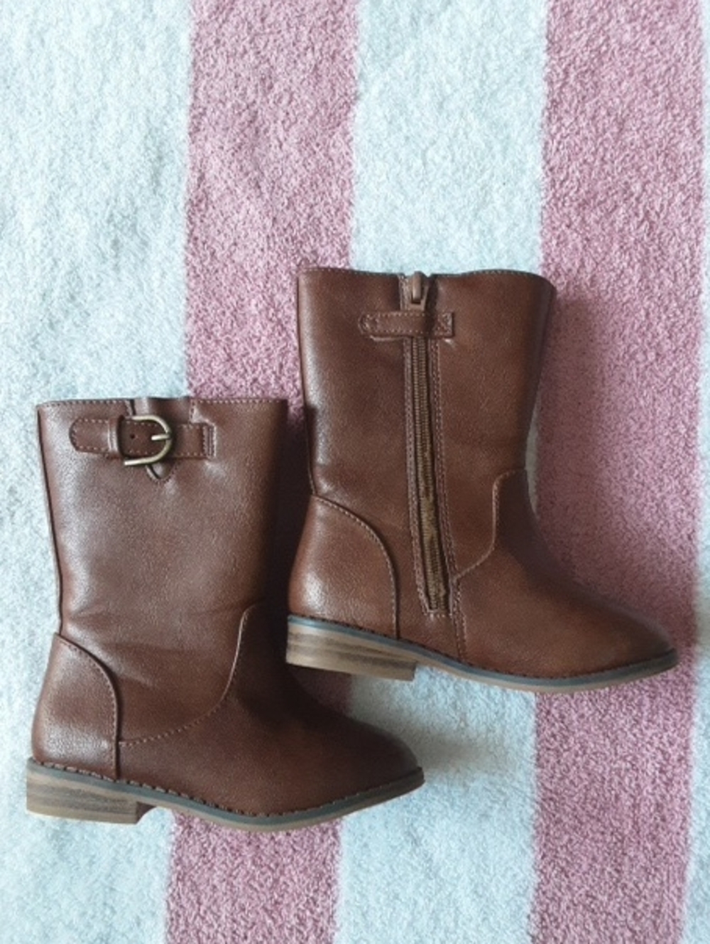 Cat & Jack Brown Girls' Mid-Calf Riding Boots